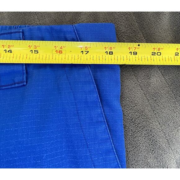 Blue Carhartt Sz L Pockets Elastic Waist Comfort Wide Leg Pants - Picture 8 of 10